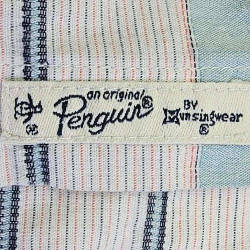 Original Penguin Mens Heritage Slim Fit Striped Short Sleeve Button Up Shirt S - Picture 3 of 11
